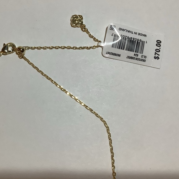 Kendra Scott Grayson Gold Sunburst Frame Pendant Necklace New - Picture 4 of 4